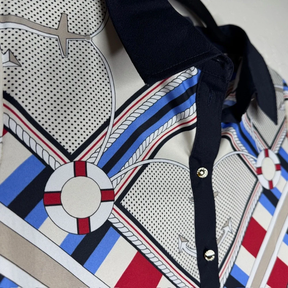 Tommy Hilfiger Anchor Patterned button down  Shirt - Picture 4 of 8